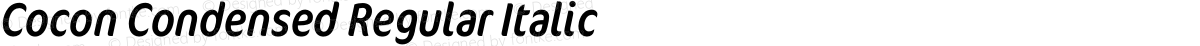 Cocon Condensed Regular Italic