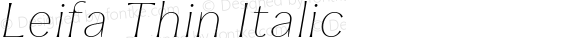 Leifa Thin Italic