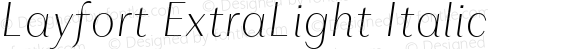 Layfort ExtraLight Italic