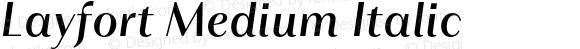Layfort Medium Italic
