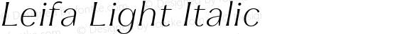 Leifa Light Italic