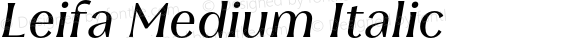 Leifa Medium Italic