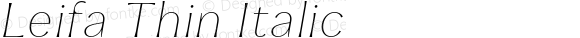 Leifa Thin Italic