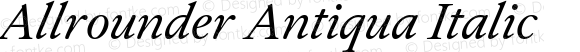 Allrounder Antiqua Italic