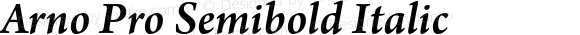 Arno Pro Semibold Italic