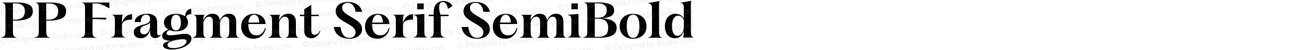 PP Fragment Serif SemiBold