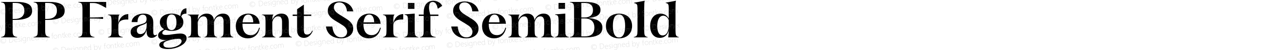 PP Fragment Serif SemiBold