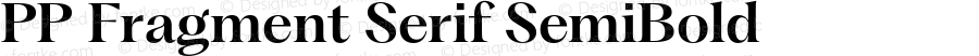 PP Fragment Serif SemiBold