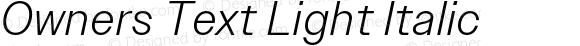 Owners Text Light Italic