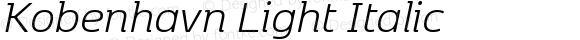 Kobenhavn Light Italic