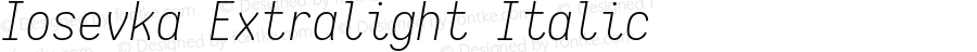 Iosevka Extralight Italic