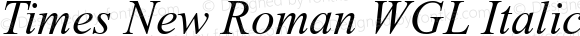 Times New Roman WGL Italic