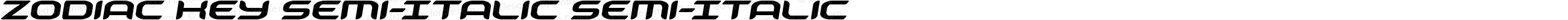 Zodiac Key Semi-Italic Semi-Italic