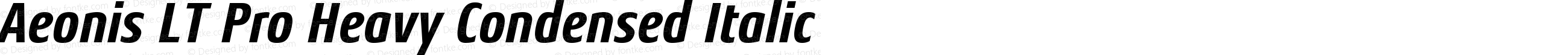 Aeonis LT Pro Heavy Condensed Italic