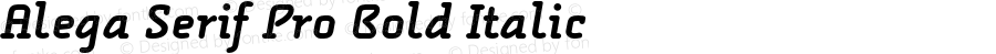 Alega Serif Pro Bold Italic