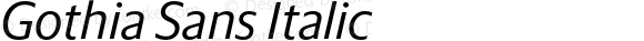 Gothia Sans Italic