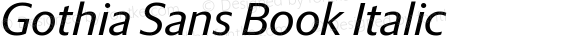 Gothia Sans Book Italic