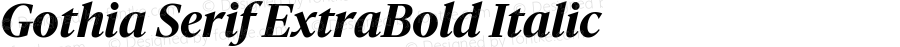Gothia Serif ExtraBold Italic