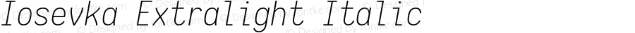 Iosevka Extralight Italic