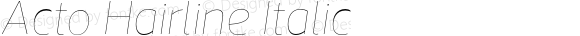 Acto Hairline Italic