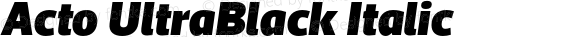 Acto UltraBlack Italic