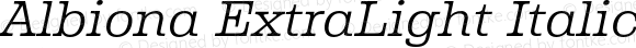 Albiona ExtraLight Italic