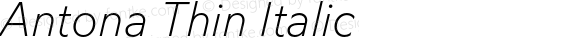 Antona Thin Italic