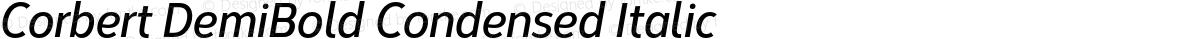 Corbert DemiBold Condensed Italic