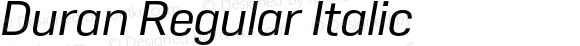 Duran Regular Italic