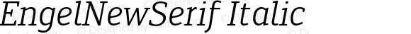 EngelNewSerif Italic