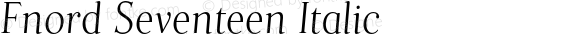 Fnord Seventeen Italic