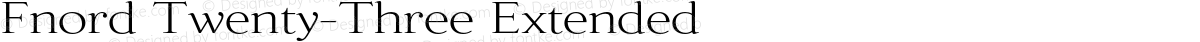 Fnord Twenty-Three Extended