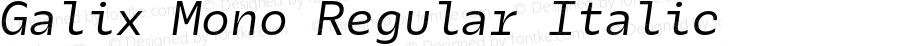 GalixMono-RegularItalic