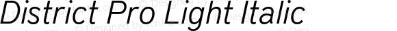 DistrictPro-LightItalic