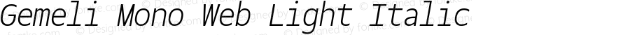 Gemeli Mono Web Light Italic