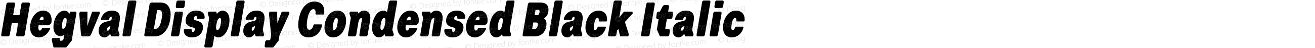 Hegval Display Condensed Black Italic