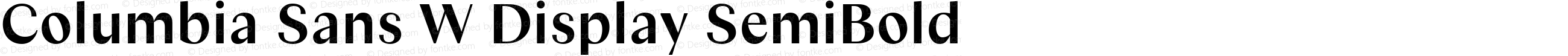 Columbia Sans W Display SemiBold