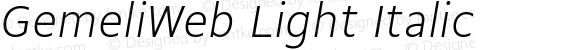 GemeliWeb Light Italic