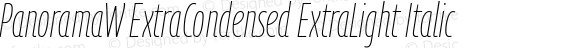 PanoramaW ExtraCondensed ExtraLight Italic