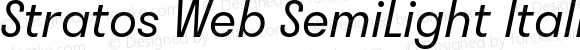 Stratos Web  SemiLight Italic