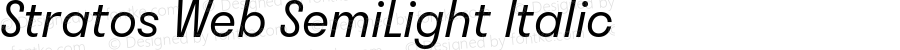 Stratos Web  SemiLight Italic