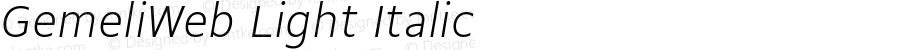 GemeliWeb Light Italic