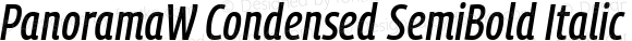 PanoramaW Condensed SemiBold Italic