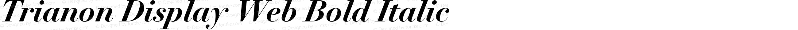 Trianon Display Web Bold Italic