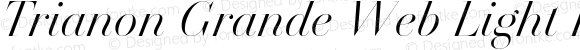 Trianon Grande Web Light Italic