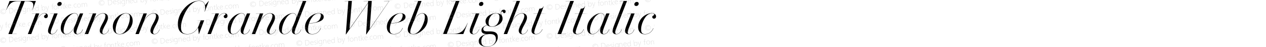 Trianon Grande Light Italic