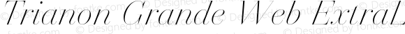 Trianon Grande Web ExtraLight Italic