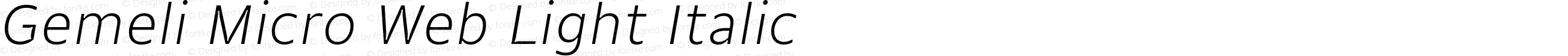 Gemeli Micro Web Light Italic