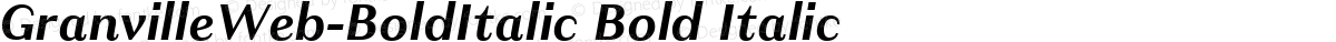 GranvilleWeb-BoldItalic Bold Italic