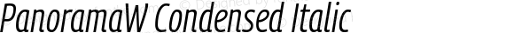 PanoramaW Condensed Italic